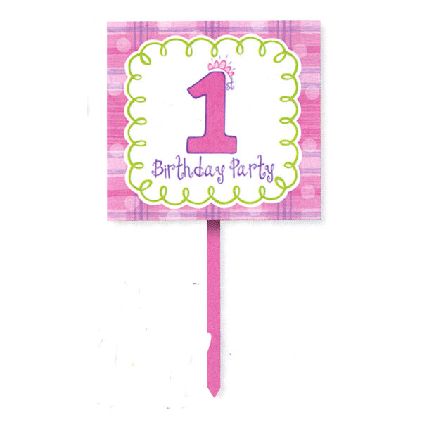 Celebrate 1 Girl Yard Sign