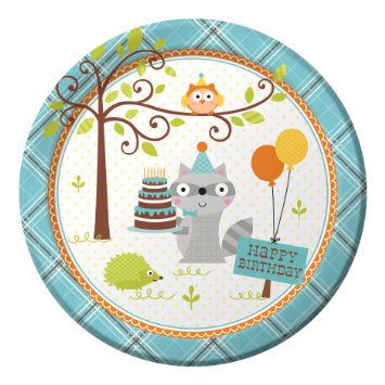 Happi Woodland Boy 8.75" Plates- No Labels