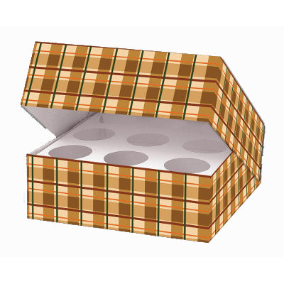 Plaid Cupcake Box