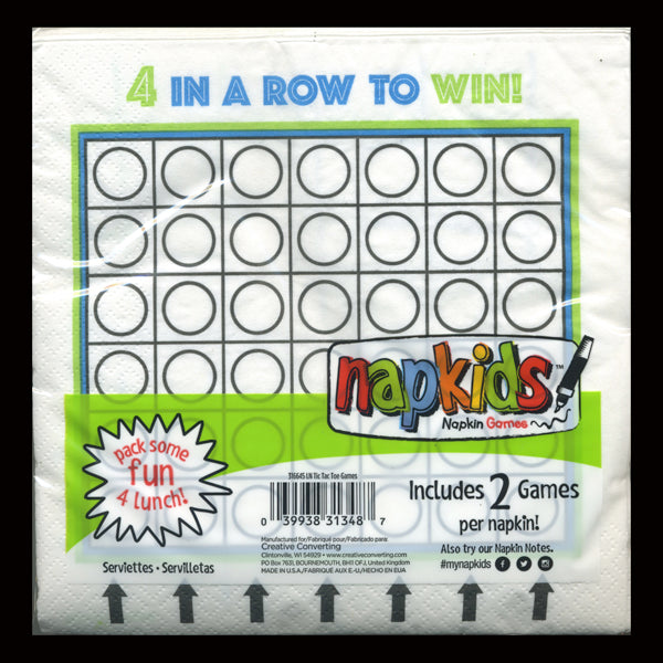 Tic Tac Toe Game High Count Luncheon Napkins-B724