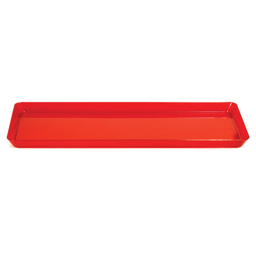 Red 6" X 15.5" Plastic Rectangle Tray-DS