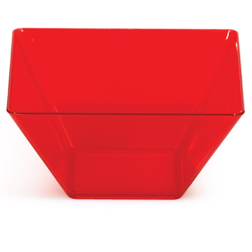 Red 3.5" Plastic Square Bowl-DS
