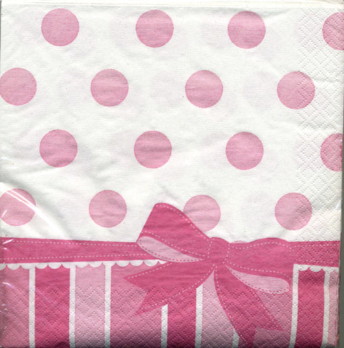 Pink Baby Shower Animals Luncheon Napkins-B725