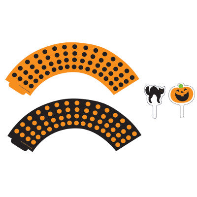Halloween Cupcake Wrappers with Picks