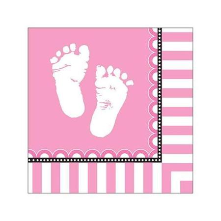 Sweet Baby Feet Pink Luncheon Napkins