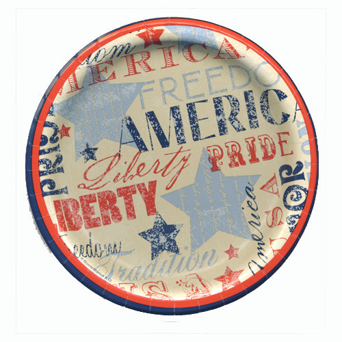 Patriotic Type 6.75" Plates