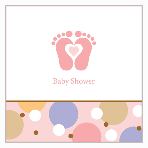 Tiny Toes Pink Luncheon Napkins