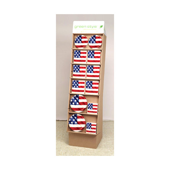 Rustic Flag 140PC Floor Display