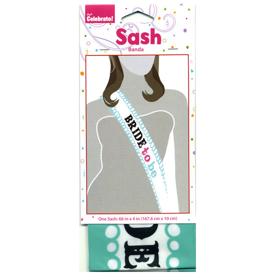 Teal Bride to Be Sash-144