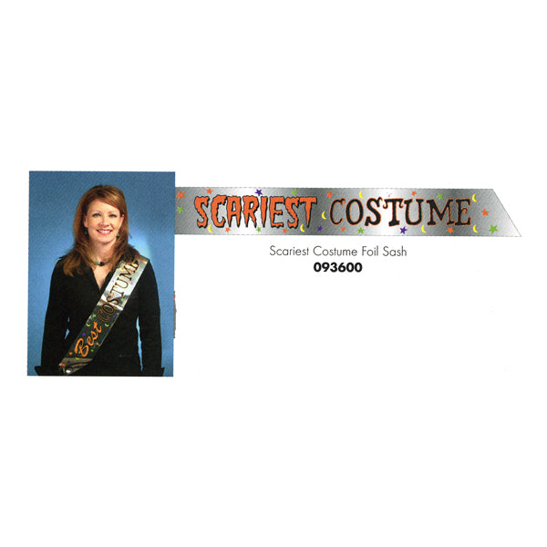 Scariest Costume Foil Sash