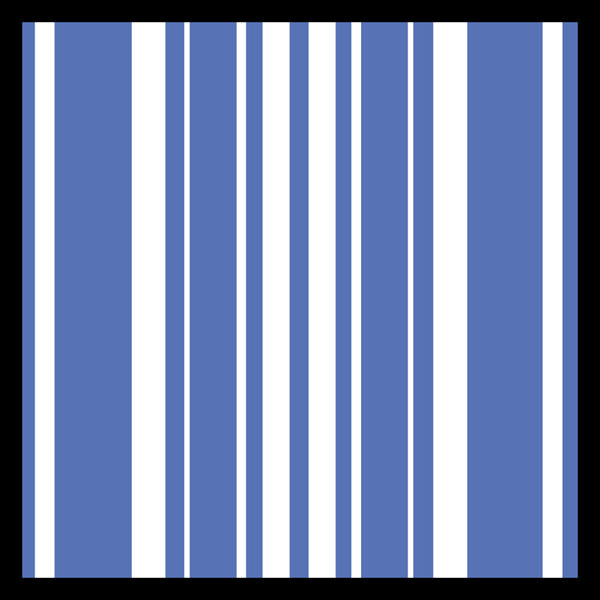 Stripe True Blue Beverage Napkins-B621