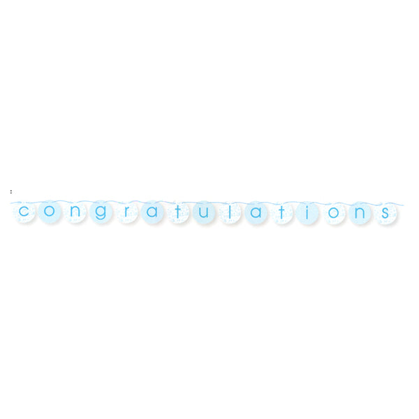 Nursery Toile Boy Ribbon Circle Banner