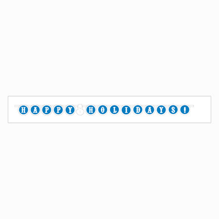 Happy Holidays Ribbon Circle Banner