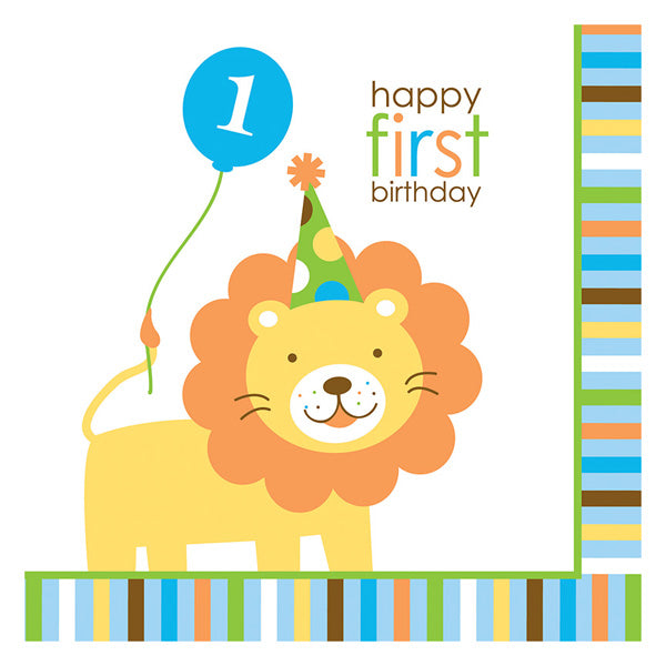 Sweet at One Boy Luncheon Napkins-B626