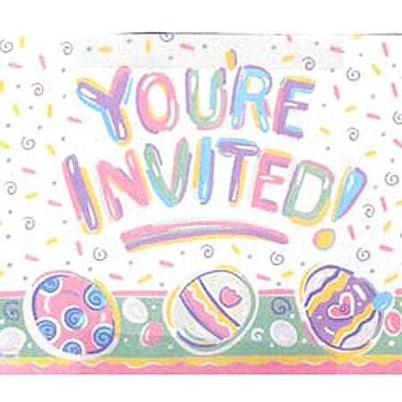 Easter Egg Fun invitations - 72 <span style="color:#e32619;">(24 packages per case)</span>