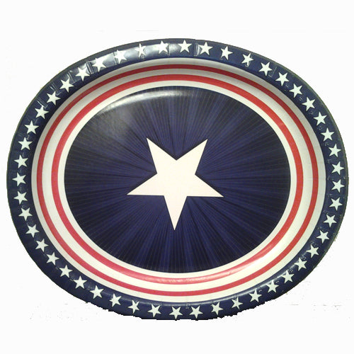 Patriotic Stars 12" x 10" Oval Platter