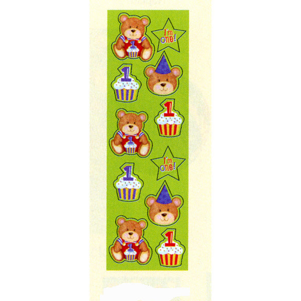 Teddy's 1st Birthday Stickers