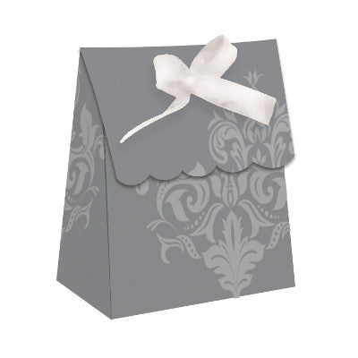Silver Favor Bags with Ribbon