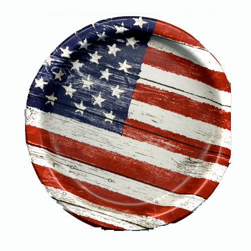 Weathered Flag 8.75 inch Plates
