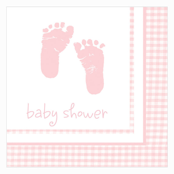 Plaid Baby Girl Luncheon Napkins-B525