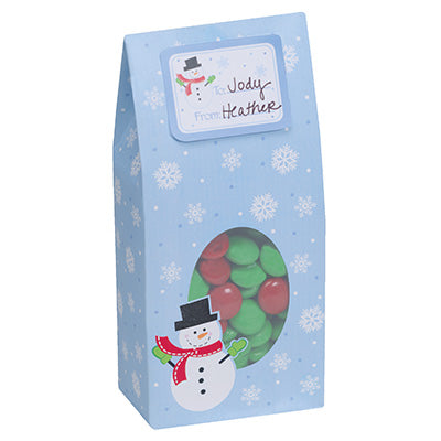 Snowflake Print Treat Box with Label