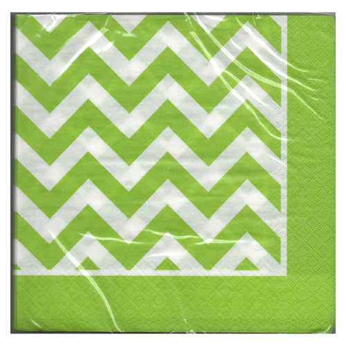 Fresh Lime Chevron Coordinate Luncheon Napkins-B61