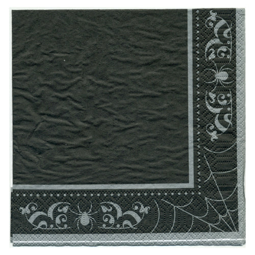 Spider Web Black Luncheon Napkins