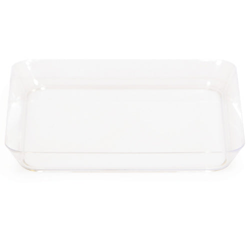 Clear 5" Plastic Square Plate-DS <span style="color:#e32619;">(24 packages per case)</span>
