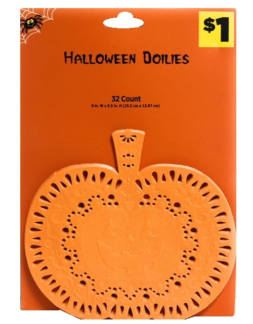 Pumpkin Doilies <span style="color:#e32619;">(24 packages per case)</span>