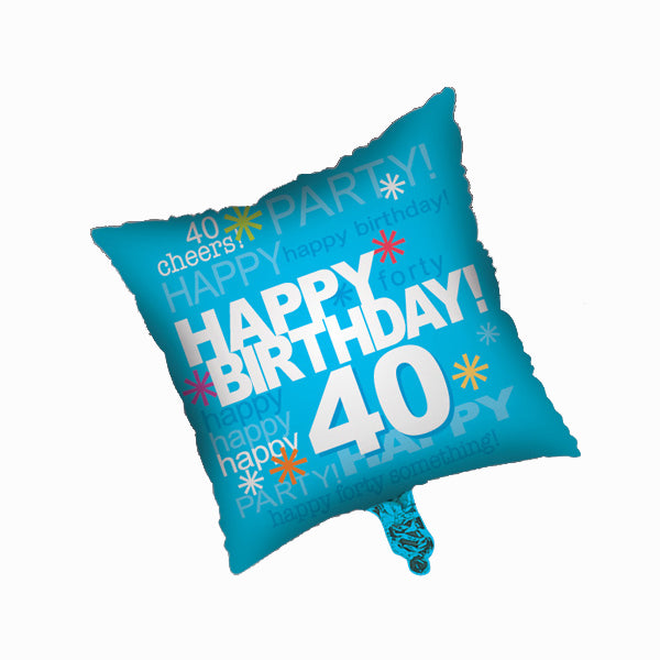 Time to Party! 40th Mylar Balloon