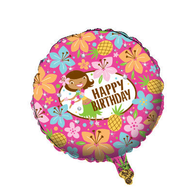 Pink Luau Fun Mylar Balloon