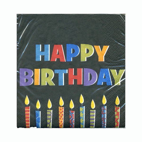 Happy Birthday Candles Lunch Napkins-B719