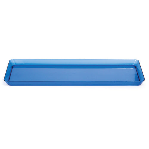 Blue 6" X 15.5" Plastic Rectangle Tray-DS