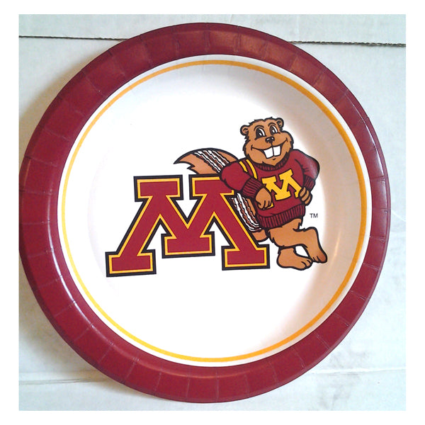 Universty of Minn. Gophers High Count 6.75" Plates- No Labels