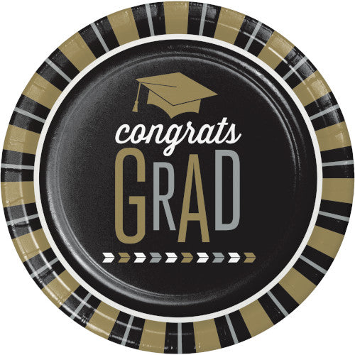 Glitzy Grad 8.75" Plates