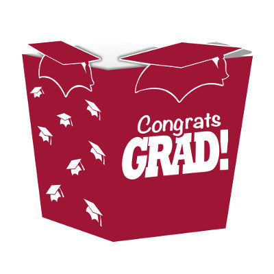 Grad Hat Burgundy Treat Boxes