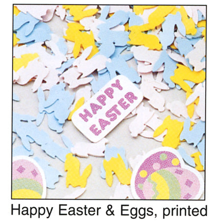 Happy Easter and Eggs confetti