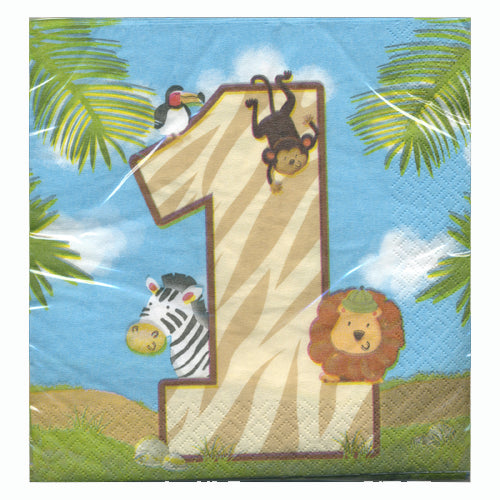 Safari Adventure 1st Luncheon Napkins-B723