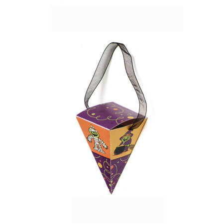 Halloween Cone Shaped Box w-Handle