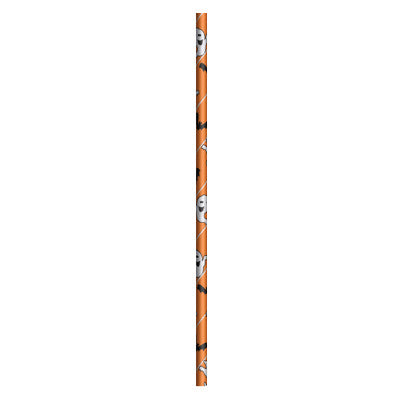 Ghosts and Bats Paper Straws 7.75" tall