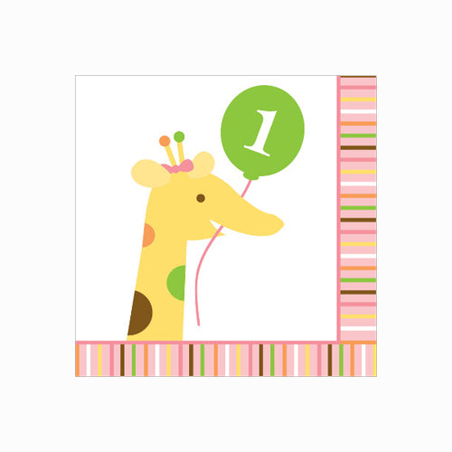 Sweet at One Girl Beverage Napkins-B626