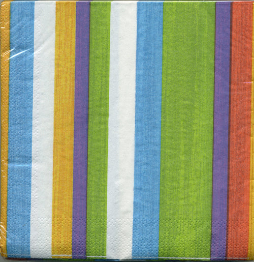 Primary Stripes Luncheon Napkins-B623
