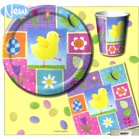 Patchwork Easter Beverage Napkin