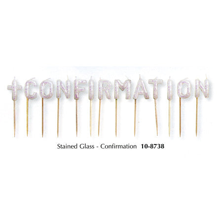 Stained Glass Confirmation Candle Picks