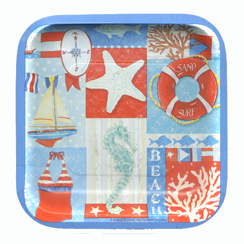 Seaside 7 inch Square Plates