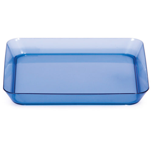 Blue 5" Plastic Square Plate-DS