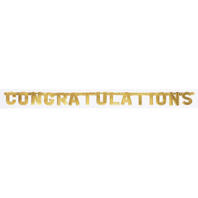 Congratulations Gold Jointed Banner
