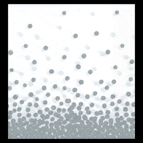 Silver Confetti Luncheon Napkins-B526