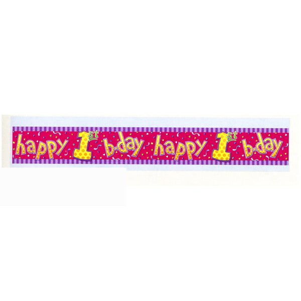 My 1st Birthday - Pink Fringe Banner