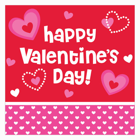 Heart Dots Luncheon Napkins-(Valentine)
